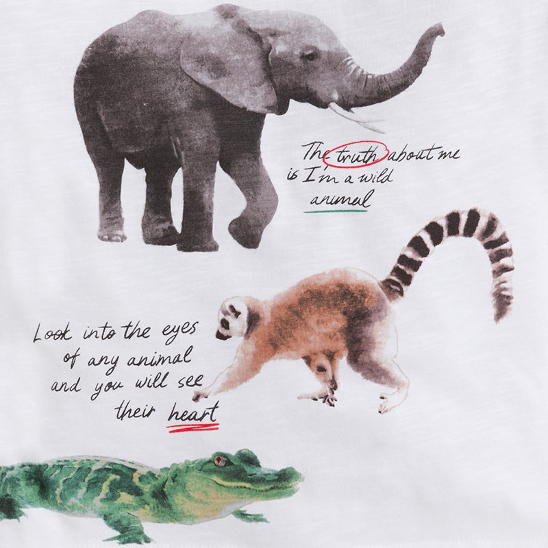 ANIMALS  BASKI T- SHIRT