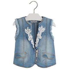 GÜPÜRLÜ DENIM YELEK