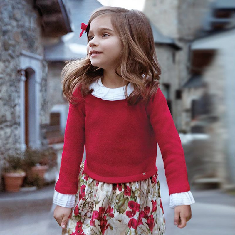 ETEĞİ FLORAL ELBİSE