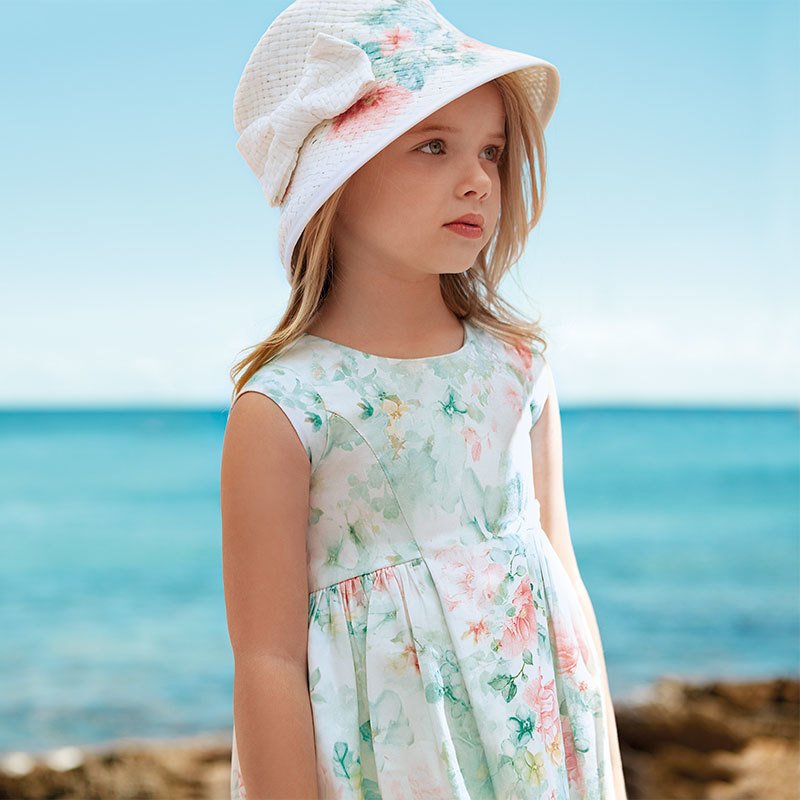 FLORAL SATEN  ELBİSE