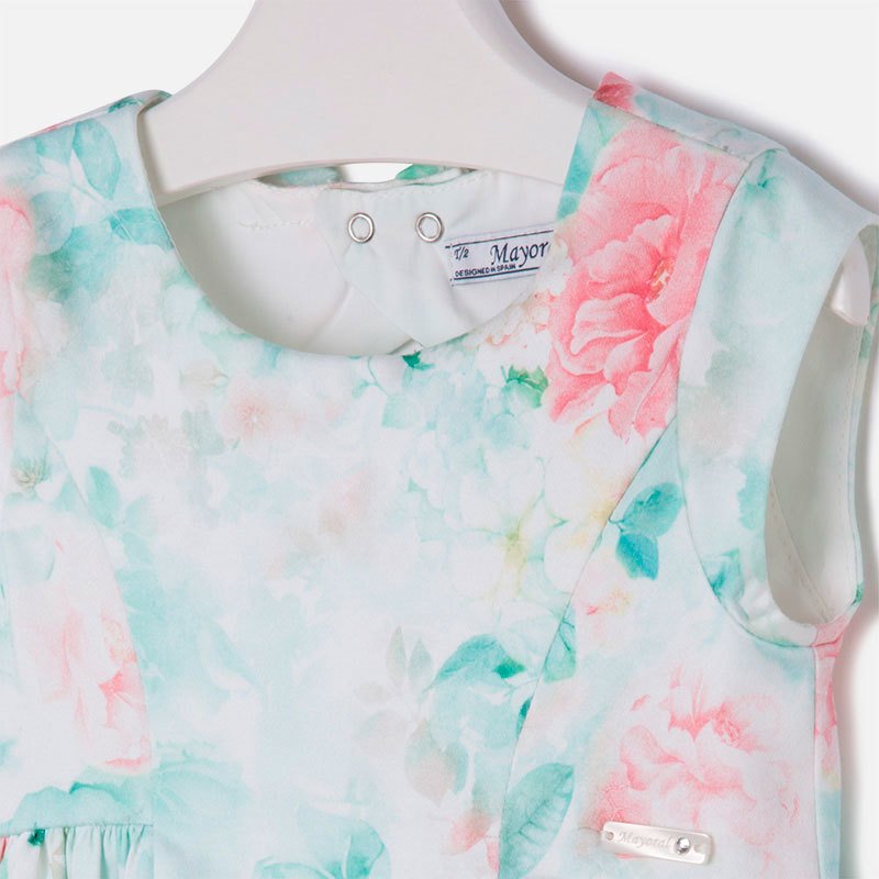 FLORAL SATEN  ELBİSE
