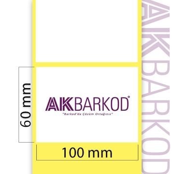 60 x 100 mm Tekli Termal Sticker (500)