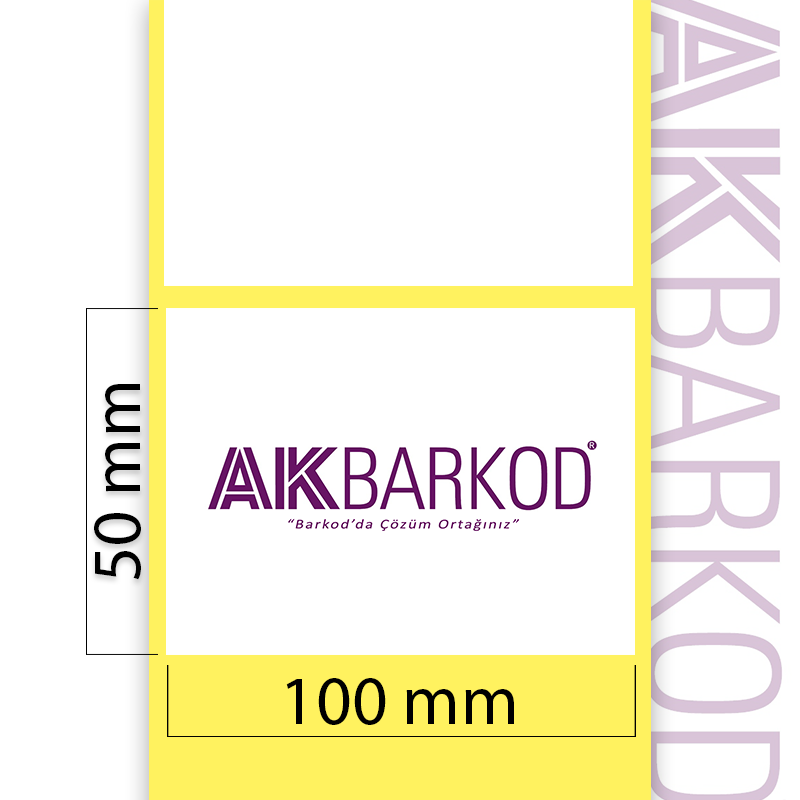 60 x 100 mm Tekli Kuşe Yapışkanlı Etiket (500)