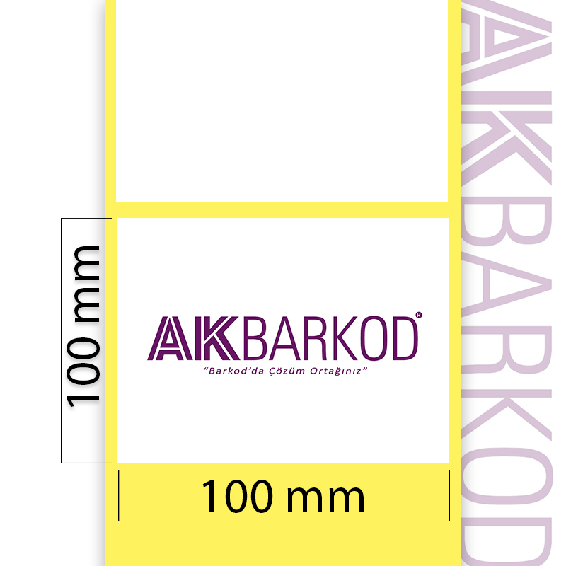 100 x 100 mm Tekli PP Etiket (500)
