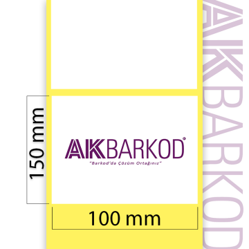 150 x 100 mm Tekli Termal Sticker (250)