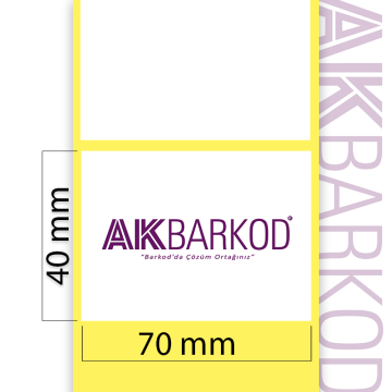 40 x 70 mm Tekli Termal Sticker (1.000)
