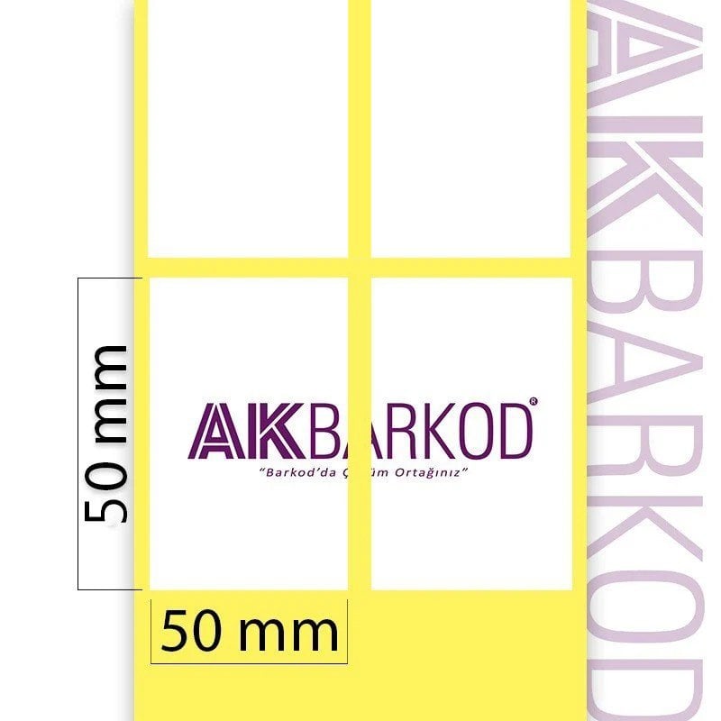 50 x 50 mm 2'li Ayrık Termal Sticker (2.000)