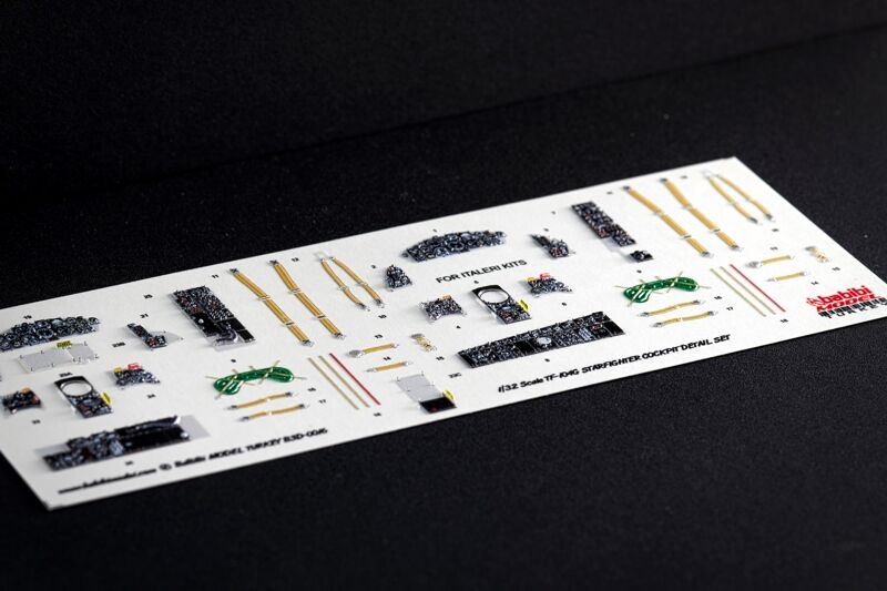 1/32 TF-104 G Starfighter 3D Kokpit Detay Seti