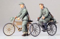 German Soldiers with Bicycle