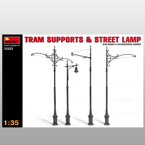 MiniArt Tramvay Destekleri ve Sokak Lambaları