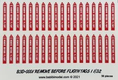 1/32 Remove Before Flight Flamaları 3D Decal Set