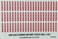 1/48 Remove Before Flight Flamaları 3D Decal Set