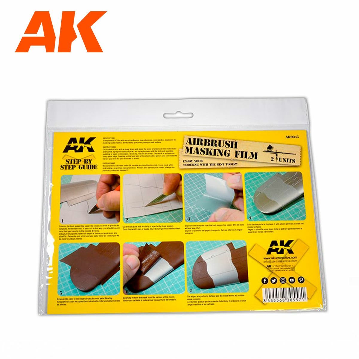 AK AIRBRUSHING MASKING FILM (2 PCS)