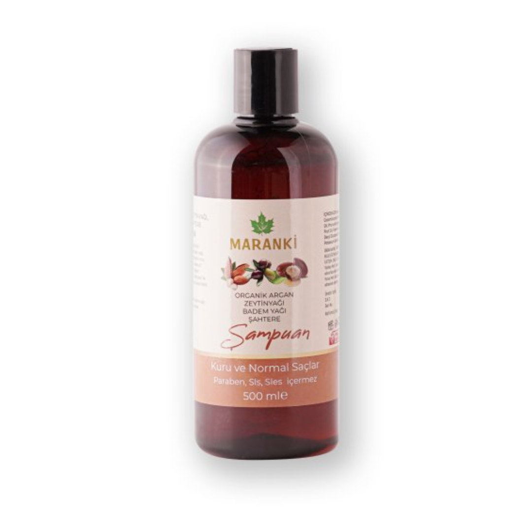 Organic Argan-Olive Oil-Almond Oil-Shahtere Extract Shampoo 500 ML (For Dry and Normal Hair)