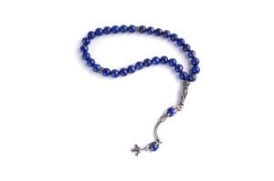 Lapis Rosary 8 Ml Silver Tipped