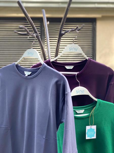 Bisiklet Yaka Simetrik Kesim Sinu Sweatshirt