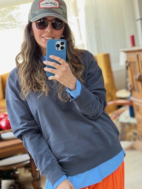 Bisiklet Yaka - Ribana Detaylı- Antrasit Renk Sinu Sweatshirt