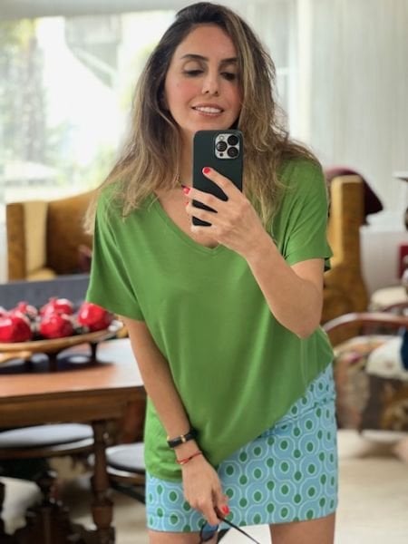 V Yaka Lyocell ( Tencel) Yeşil