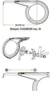 Sks Chainbow 175 mm Zincir Koruyucu Siyah