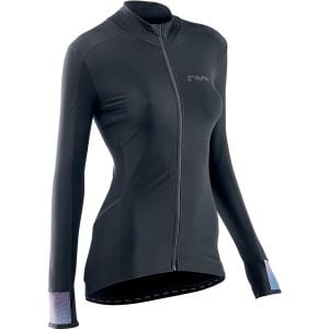 Northwave Fahrenheit WMN Jersey LS Uzun Kollu Bisiklet Forması - Black/Holographic