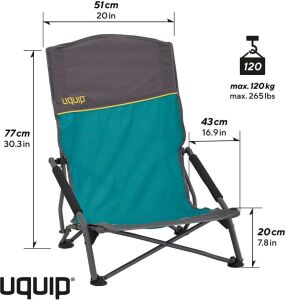 UQUIP Sandy XL Yüksek Konforlu ve Takviyeli Katlanır Plaj ve Kamp Sandalyesi