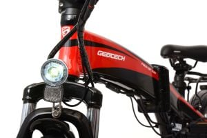 Geotech Fold-Up E20 Elektrikli Katlanır Bisiklet - Siyah/Kırmızı