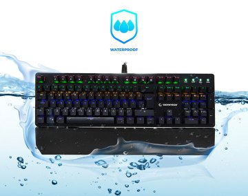 Rampage KB-R91 Optik Switch Su Geçirmez Gökkuşağı Ledli RGB Şeritli Metal Yüzey Mekanik Gaming Oyuncu Klavye