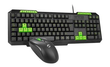 Everest Km-6825 Gaming Yeşil Tuşlu Kablolu Klavye Mouse Set - Türkçe Multimedia