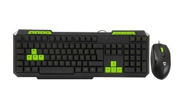 Everest Km-6825 Gaming Yeşil Tuşlu Kablolu Klavye Mouse Set - Türkçe Multimedia
