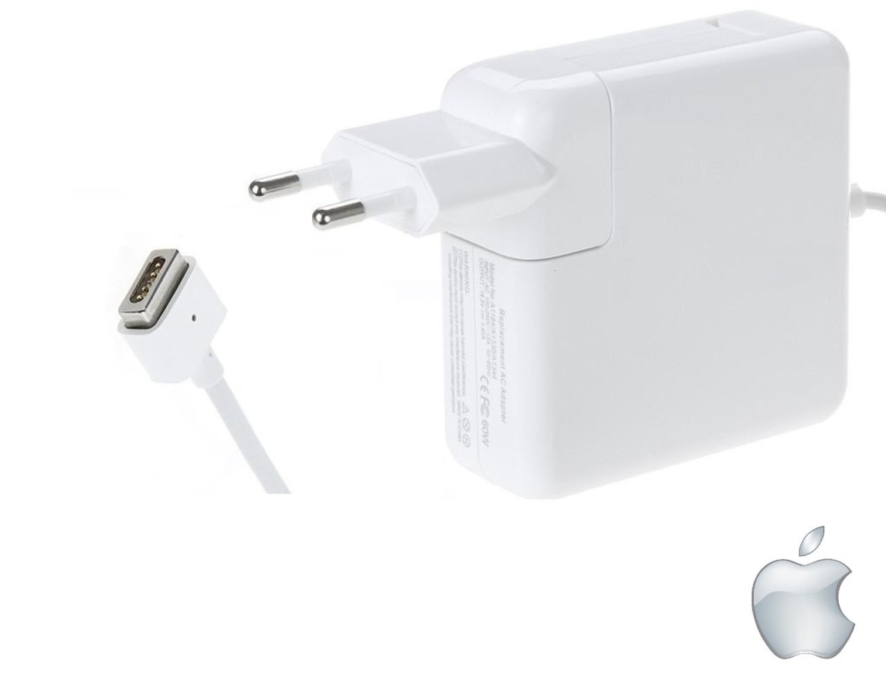Compaxe CLAP-307 Apple Macbook ve Macbook Pro İçin 85W MagSafe Güç Adaptörü... Yüksek Verimli 18.5V 4.6A 85W Old T Type Konnektörlü Kolay Taşınabilir Tasarım Apple Şarj Adaptörü