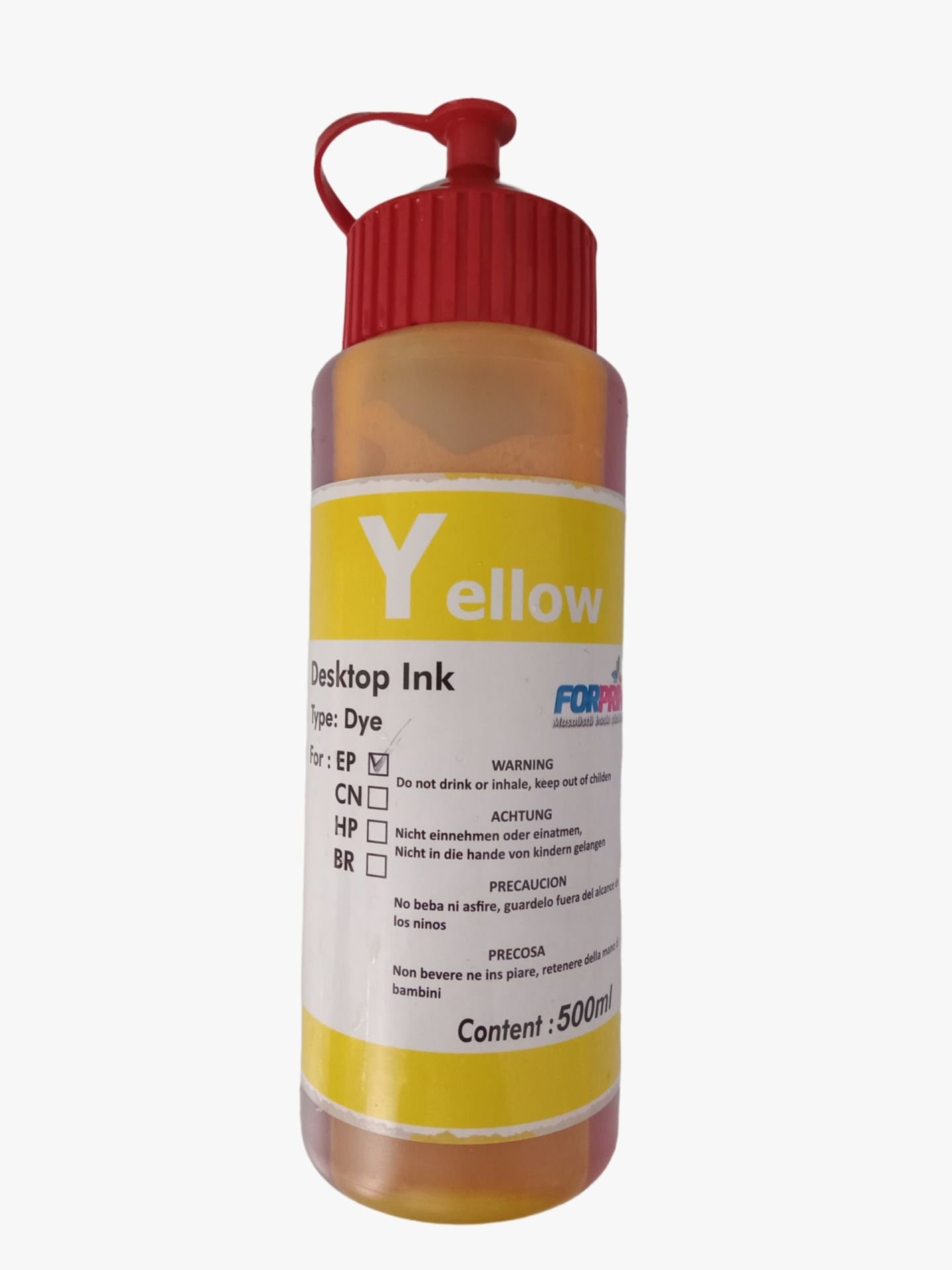 Canon Uyumlu Bitmeyen Kartuş Mürekkebi 500 Ml Sarı