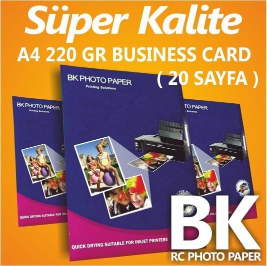 20 Sayfa A4 Business Card - 220 Gram - Fotoğrafçılara Özel - Fotoğraf Kağıdı