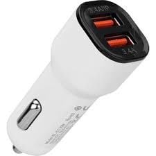 S-link SL-EC30M Micro USB Kablolu 3.4A 2 USB Beyaz Araç Şarj Cihazı