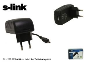 S-link SL-127B 9V 2A Mini Usb 1.2m Tablet Adaptörü