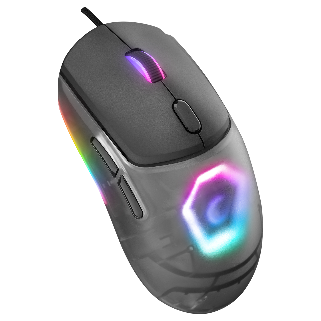 Rampage Hyalo M1 Siyah Değiştirilebilir 3 Kapaklı RGB 12000 DPI Gaming Oyuncu Mouse Rampage