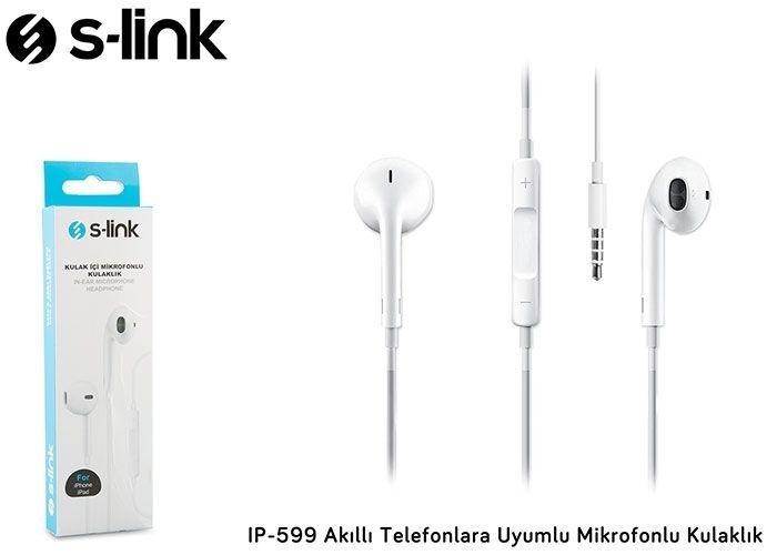 S-link IP-599 Akıllı Telefonlara Uyumlu Mikrofonlu Kulaklık