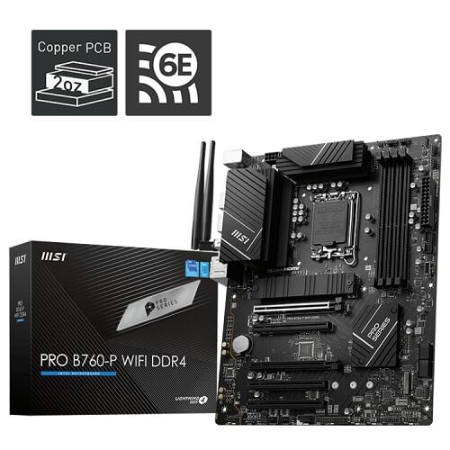 MSI MB PRO B760-P DDR4 II SOKET 1700 DDR4 5333(OC) PCI-E ,M.2 USB3.2 HDMI,DP  1x 2.5G LAN ATX