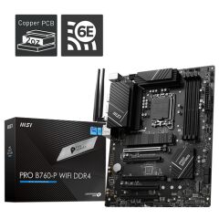 MSI MB PRO B760-P DDR4 II SOKET 1700 DDR4 5333(OC) PCI-E ,M.2 USB3.2 HDMI,DP  1x 2.5G LAN ATX