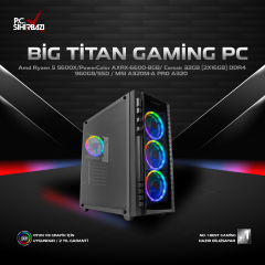 Big Titan Amd Ryzen 5 5600X/PowerColor AXRX-6600-8GB/ Corsair 32GB (2X16GB) DDR4  960GB/SSD / MSI A320M-A PRO A320   Gaming PC