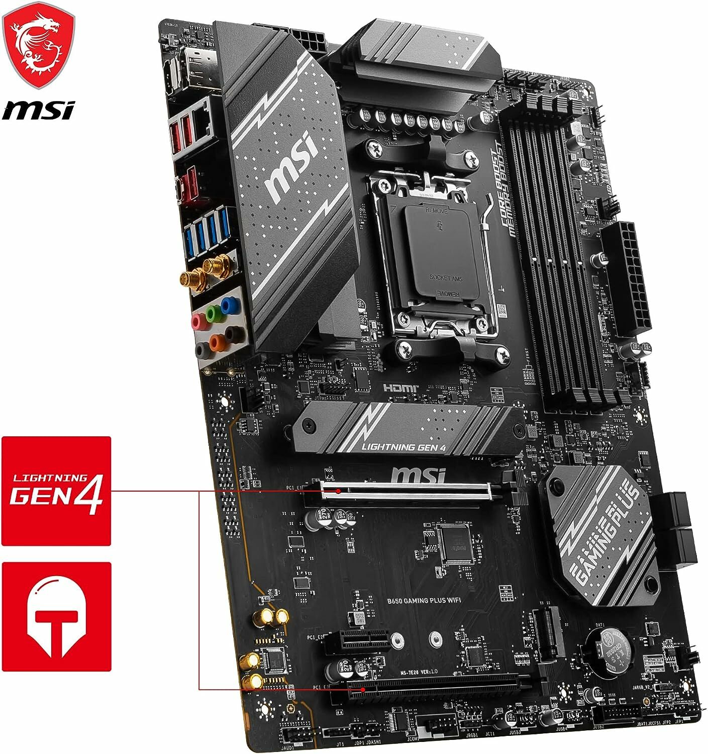 MSI MB PRO B650-S WIFI AM5 DDR5 7200MHZ(OC) HDMI DP M.2 USB3.2 2.5G LAN WI-FI 6E ATX