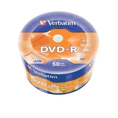 Verbatim DVD-R 4.7GB 16X 120DK 50li Paket