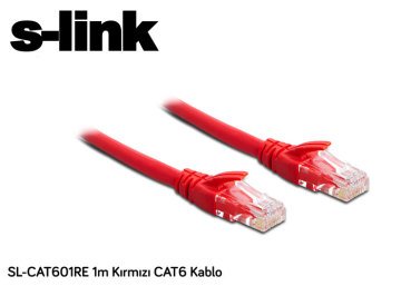 S-link SL-CAT601RE 1m Kırmızı CAT6 Kablo