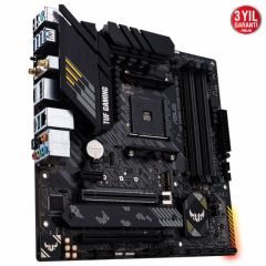 ASUS TUF GAMING B550M-PLUS WIFI II AMD B550 AM4 DDR4 4866 DP HDMI Çift M2 USB3.2 AX WiFi + BT ARGB 2.5Gbit LAN mATX PCIe 4.0 ECC RAM Desteği, AI Ses Engelleyici Mik. Desteği