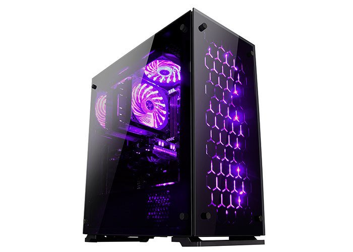 Rampage MAJESTY Tempered Glass Cam 3*120mm RGB Led Fan Usb3.0 + 2*Usb2.0 Pencereli Kasa