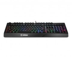 MSI GG VIGOR GK20 TR GAMING KEYBOARD RAINBOW ARKA AYDINLATMA ANTIGHOSTING MEMBRAN SIVI DOKULMESINE DAYANIKLI OYUNCU KLAVYESI TURKCE Q