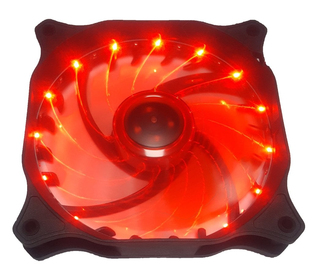 Versatile 12 cm Işıklı Kasa Fanı Kırmızı Ledli