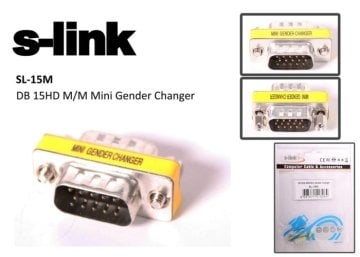 S-link SL-15M 15 Pin (M/M) Metal Çevirici