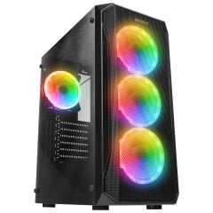 Everest X-Racer PEAK 600W Temperli Camlı 4*12cm RGB Fan Mid-Tower