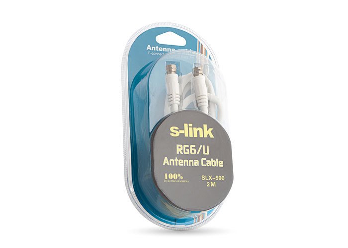 S-link SLX-590 RG6 /U 2m Anten Kablosu