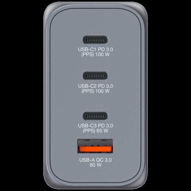 32204 GNC-200 GaN Charger 200W 2xUSB-C PD 100W / 1 x USB-C PD 65W/ 1 x USB